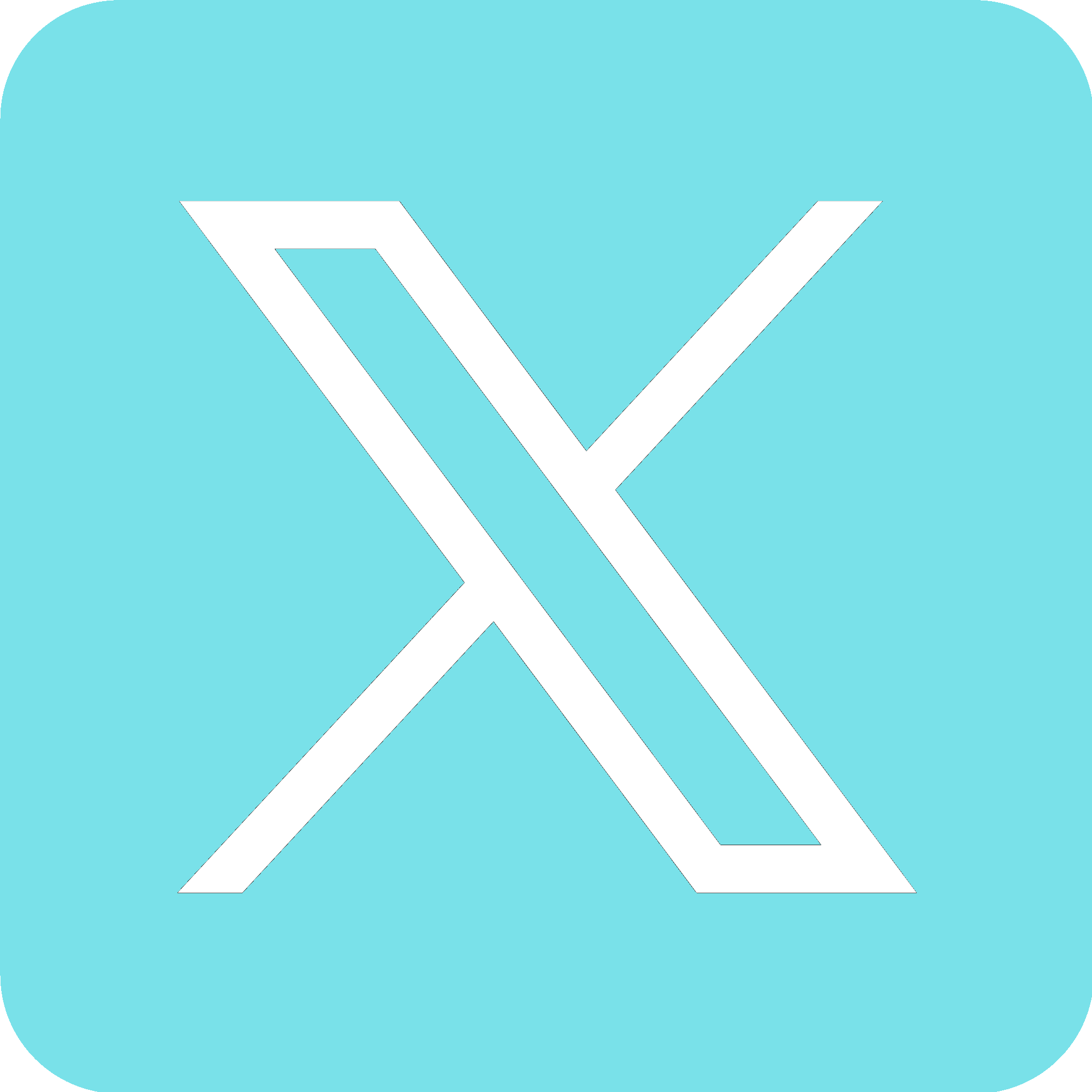 X icon in blue